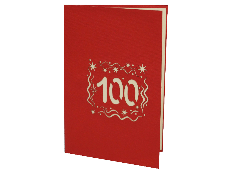 Klappkarte: 100. Geburtstag Klappkarte: 100. Geburtstag