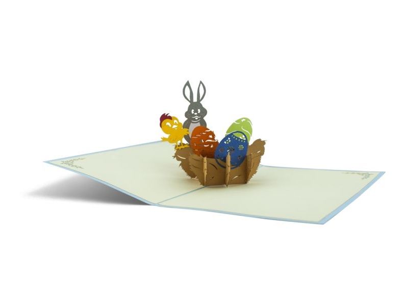 Klappkarte: GeschenkebusKlappkarte: Osterhase