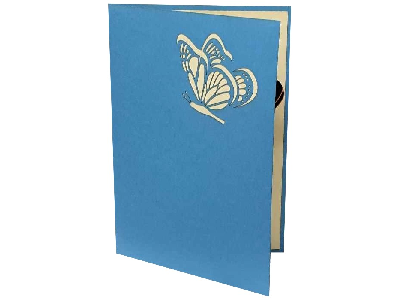Klappkarte: Schmetterling blau Klappkarte: Schmetterling blau