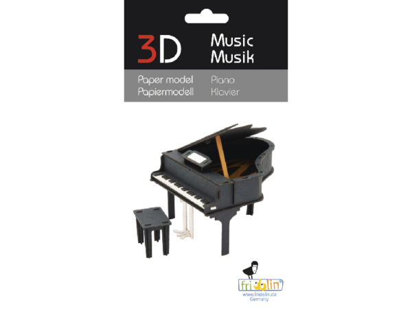 Klavier Fridolin - 3D Papiermodell - Motiv: Klavier