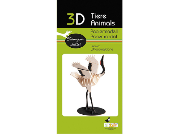 Kranich Fridolin - 3D Papiermodelle - Motiv: Kranich
