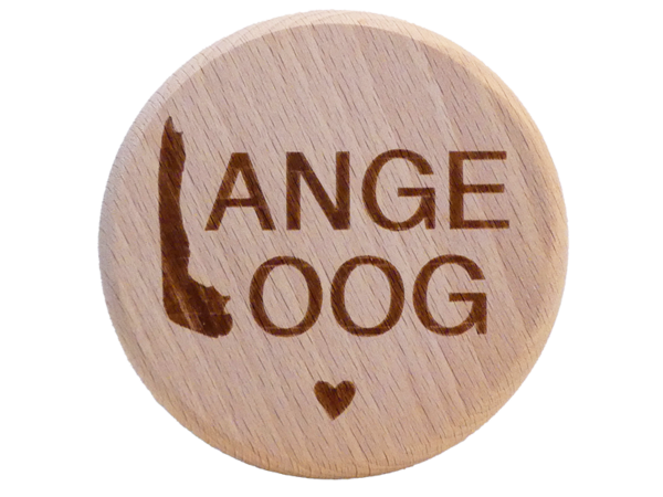 Glasdeckel aus Holz - Motiv: Langeoog