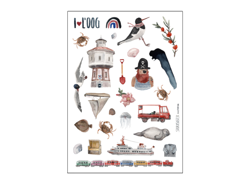 Langeoog-Sticker Langeoog Sticker