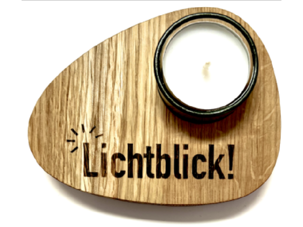 Teelicht aus Holz: Lichtblick