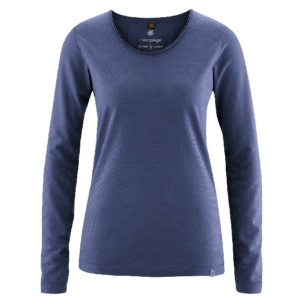HempAge - Luftiges Langarmshirt blueberry, XXL