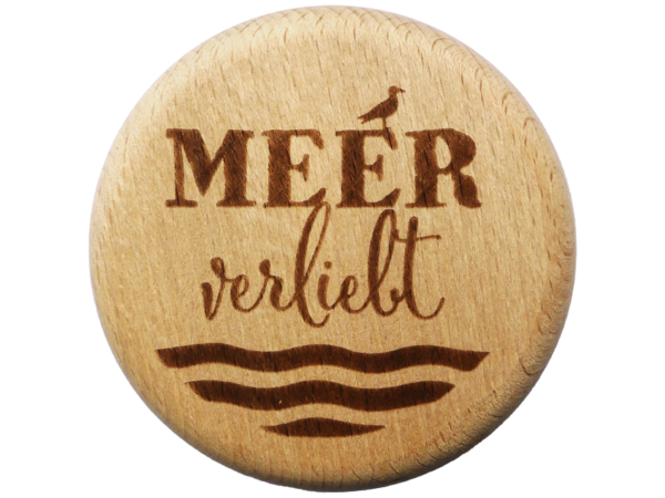 Glasdeckel aus Holz - Motiv:Meer verliebt