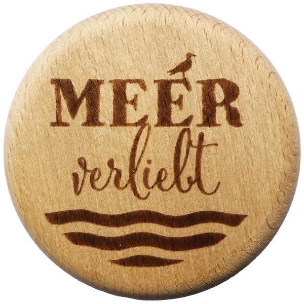 Meer verliebt Glasdeckel aus Holz - Motiv:Meer verliebt
