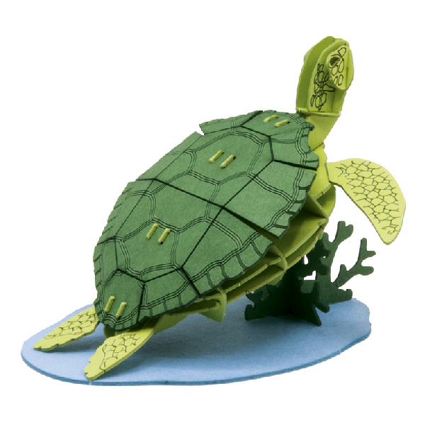 Meeresschildkröte Fridolin - 3D Papiermodell - Motiv: Meeresschildkröte