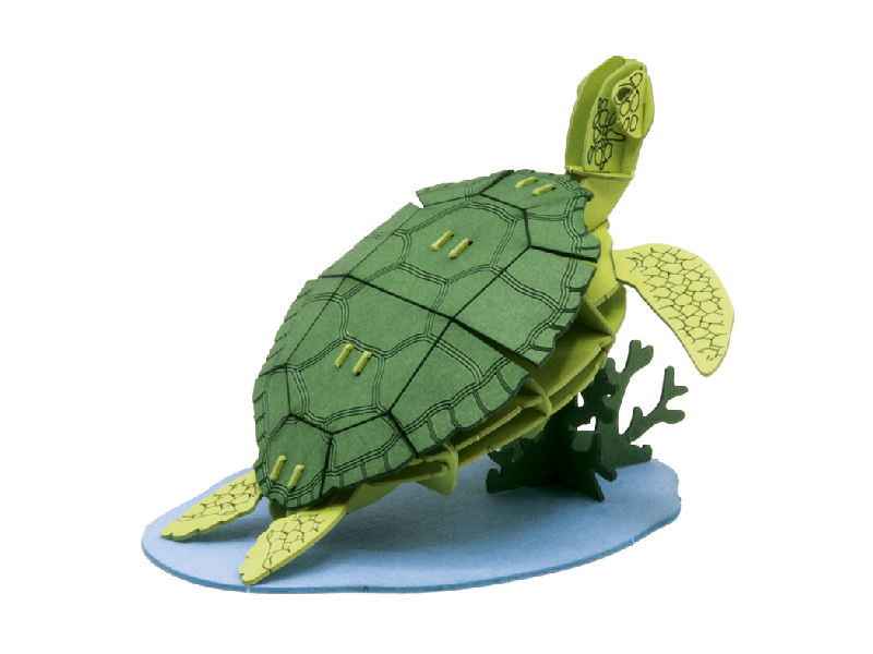 Meeresschildkröte Fridolin - 3D Papiermodell - Motiv: Meeresschildkröte