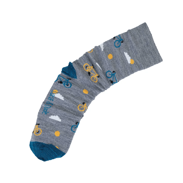 Bambussocken - Doris&Dude: Merinowolle Socken: Fahrräder