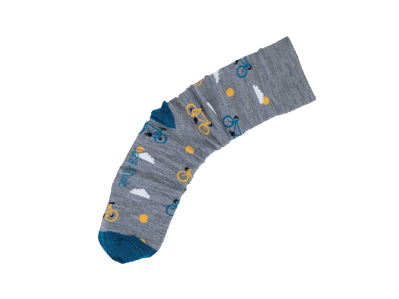 Bambussocken - Doris&Dude: Merinowolle Socken: Fahrräder