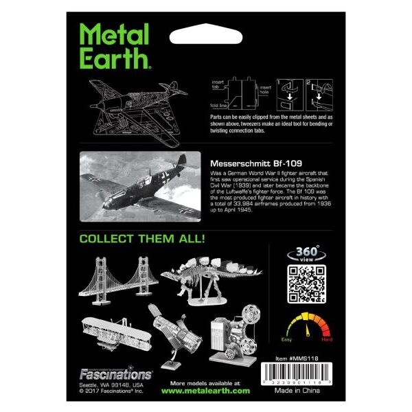 Messerschmitt BF-109 Metal Earth - Metallbausatz: Messerschmitt BF 109