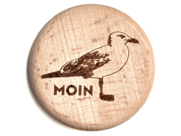 Magnet aus Holz - Motiv: Möwe