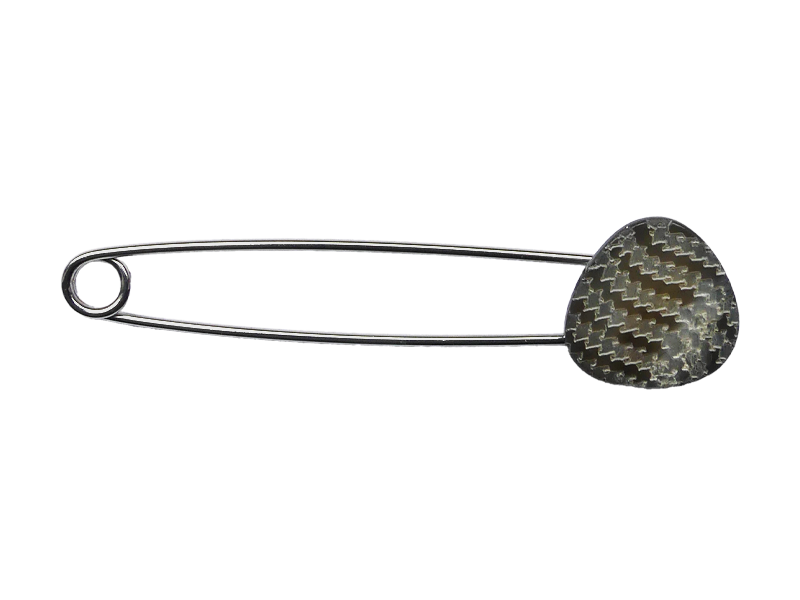 Schmucknadel: Muschel mit Streifen