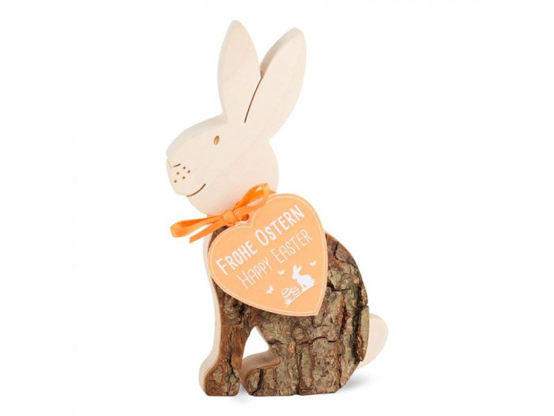 Osterhase sitzend Holzfigur: Osterhase sitzend