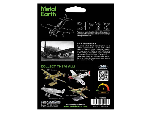 P47 Thunderbolt Metal Earth - Metallbausatz - Motiv: P47 Thunderbolt
