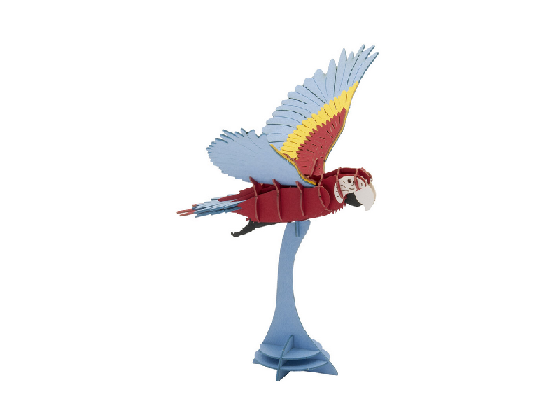 Fridolin - 3D Papiermodell - Motiv: Papagei Ara