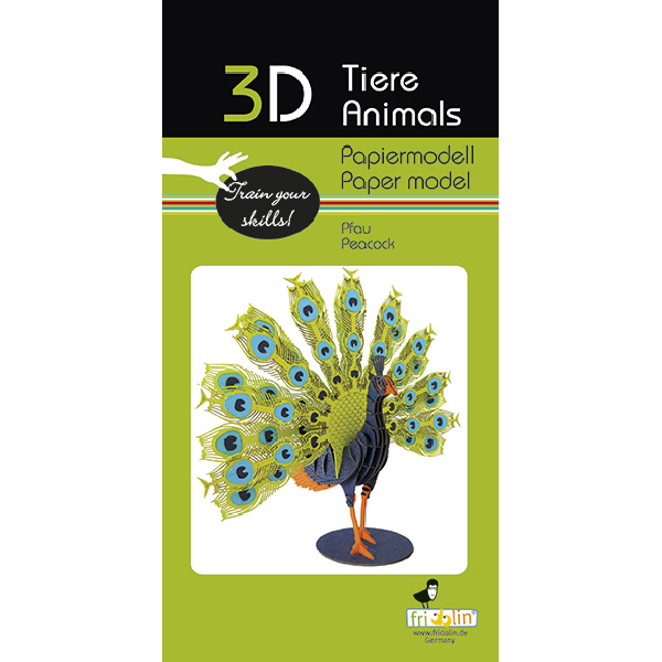 Fridolin - 3D Papiermodelle - Motiv: Pfau