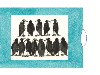 Pinguin-Geburtstag Bärenpresse - Lebende Karte - Motiv: Pinguin Geburtstag