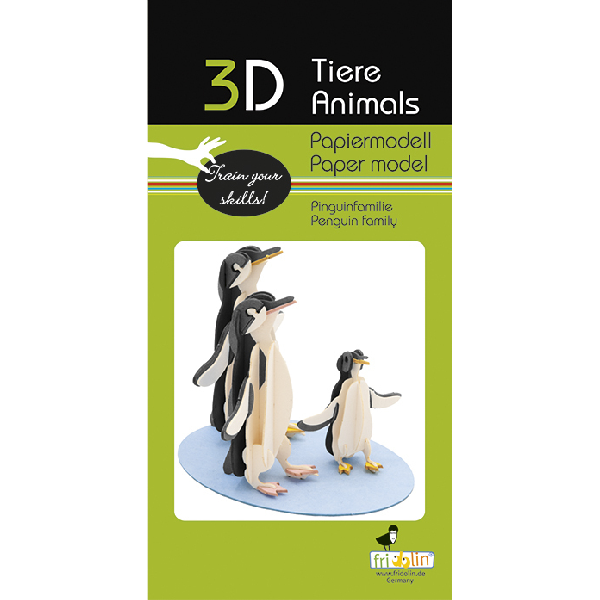 Pinguinfamilie Fridolin - 3D Papiermodelle - Motiv: Pinguinfamilie