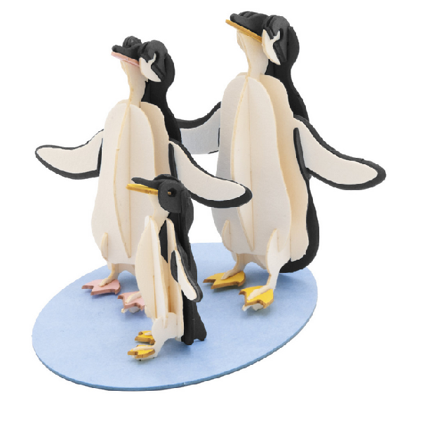 Pinguinfamilie Fridolin - 3D Papiermodelle - Motiv: Pinguinfamilie