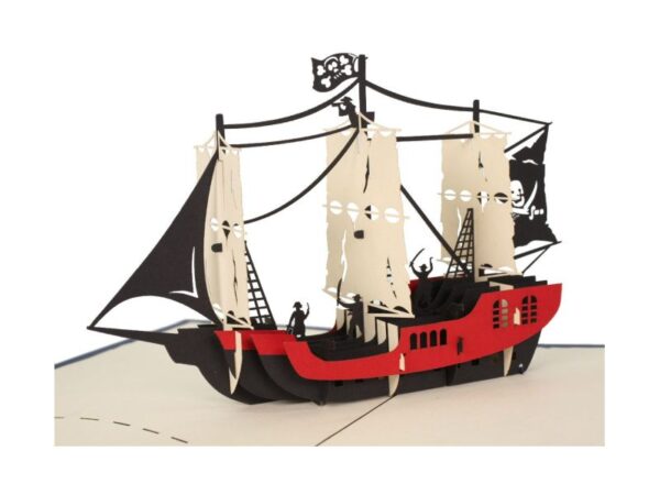 Klappkarte: Piratenschiff
