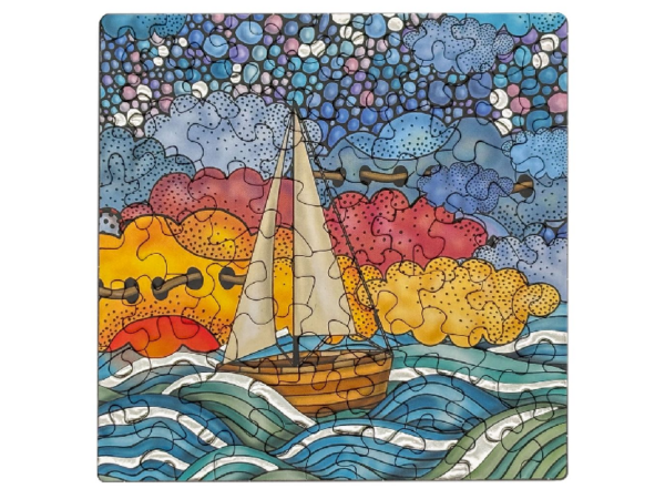 Q-Puzzle: Silber - Segelschiff Q Puzzle: Silber Segelschiff