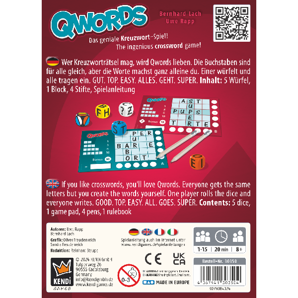 Qwords Spiel: Qwords