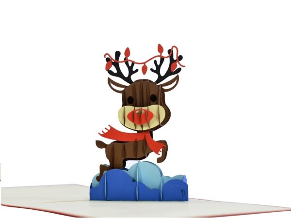 Klappkarte: GeschenkebusRentier
