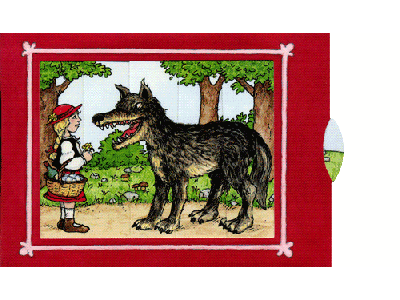 Rotkäppchen und der Wolf Bärenpresse - Lebende Karte - Motiv: Rotkäppchen und der Wolf