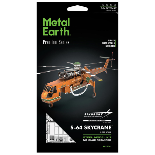 S64 Skycrane - Kranhubschrauber Metal Earth - Metallbausatz: S64 Skycrane Kranhubschrauber