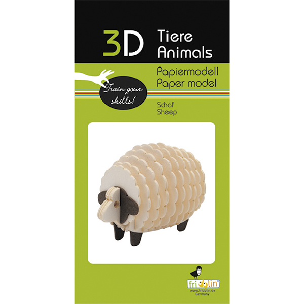 Fridolin - 3D Papiermodelle - Motiv: Schaf