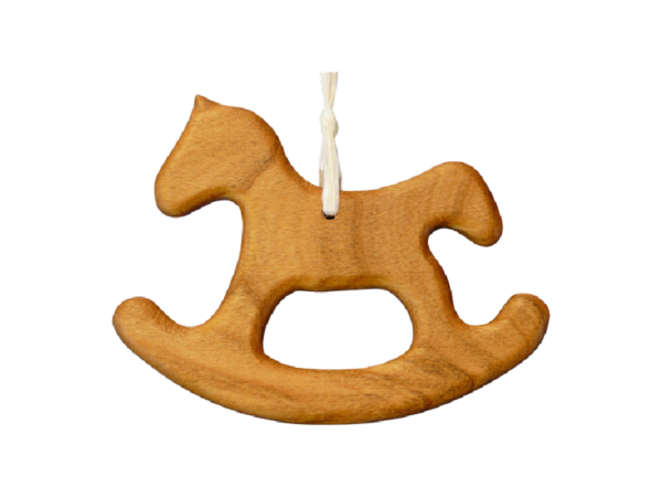 Schaukelpferd Anhänger aus Holz - Motiv: Schaukelpferd