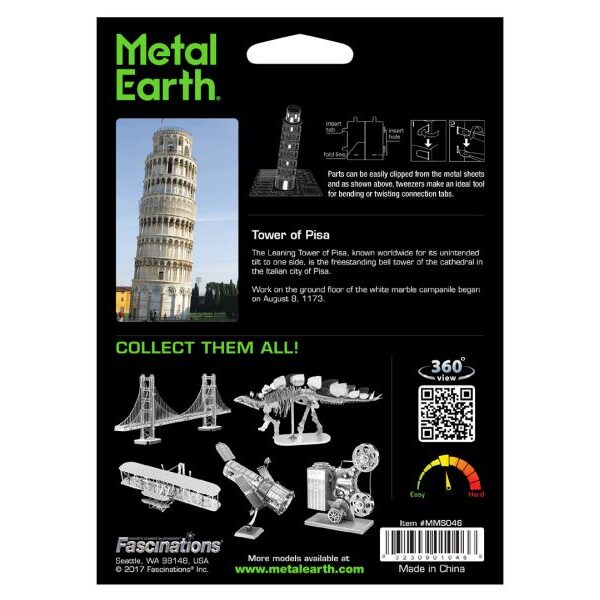 Metal Earth - Metallbausatz: Schiefer Turm von Pisa