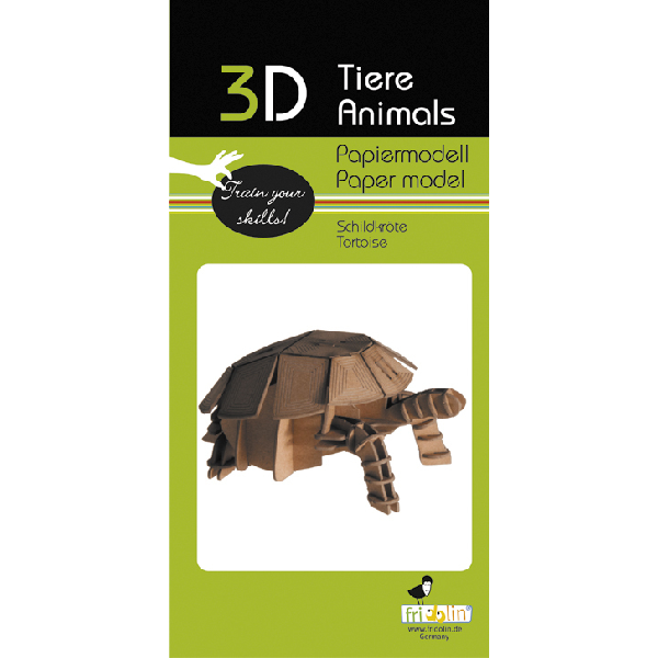 Fridolin - 3D Papiermodelle - Motiv: Schildkröte
