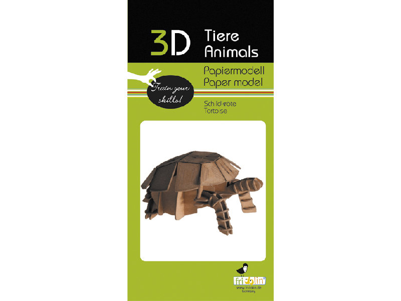 Schildkröte Fridolin - 3D Papiermodelle - Motiv: Schildkröte
