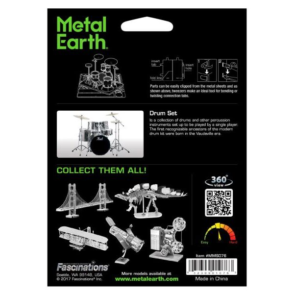Metal Earth - Metallbausatz: Schlagzeug