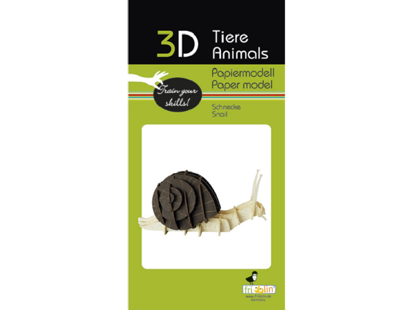 Schnecke Fridolin - 3D Papiermodell - Motiv: Schnecke