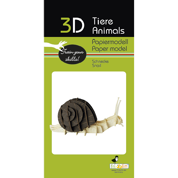 Fridolin - 3D Papiermodell - Motiv: Schnecke