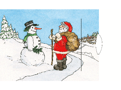 Bärenpresse - Lebende Karte - Motiv: Schneemann Nikolaus