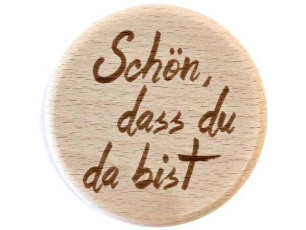 Glasdeckel aus Holz: Schön, dass du da bist