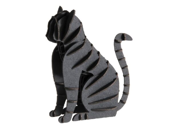 Schwarze Katze Fridolin - 3D Papiermodell . Motiv: Schwarze Katze
