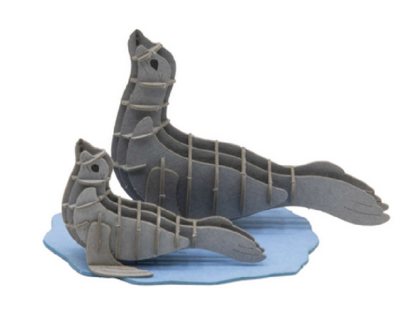 Seehunde Fridolin - 3D Papiermodell - Motiv: Seehunde