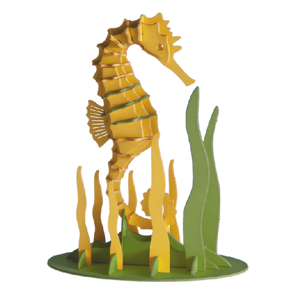 Seepferdchen Fridolin - 3D Papiermodelle - Motiv: Seepferdchen