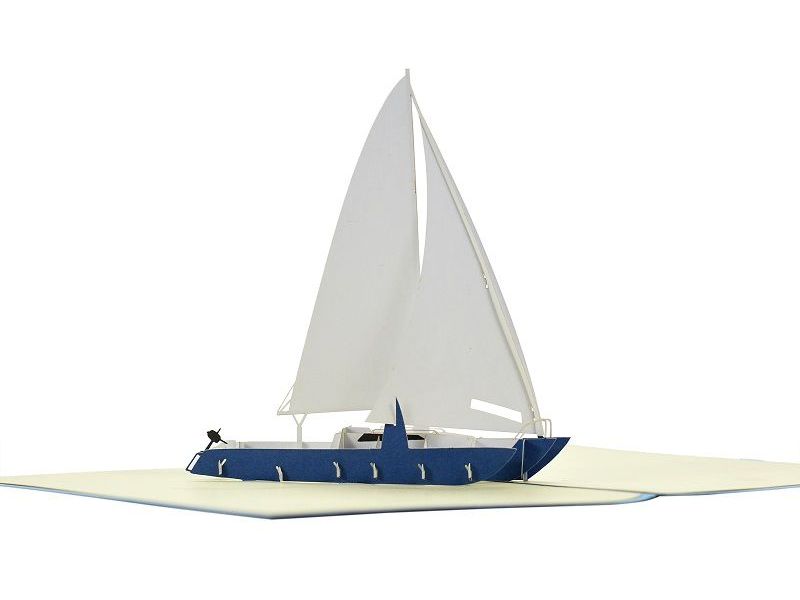 Klappkarte: Segelboot