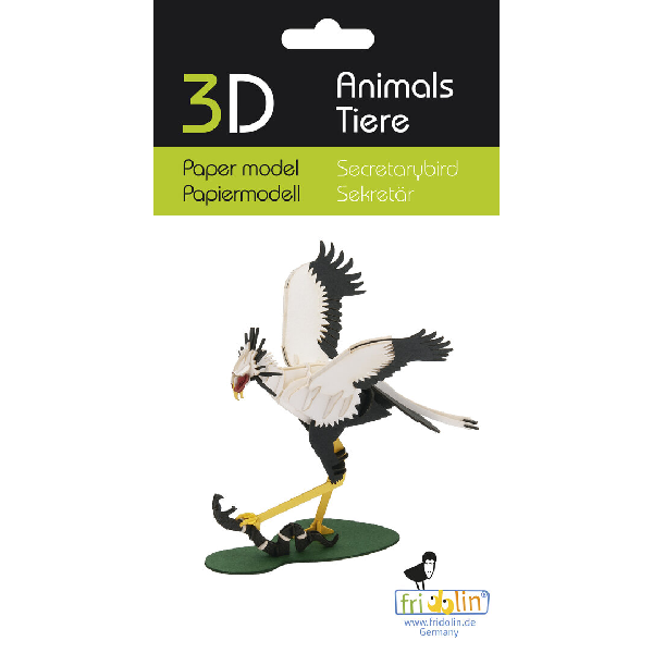 Fridolin - 3D Papiermodell - Motiv: Sekretär mit Schlange