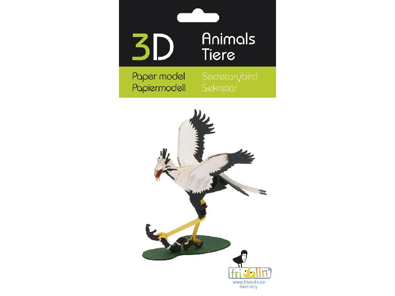 Sekretär mit Schlange Fridolin - 3D Papiermodell - Motiv: Sekretär mit Schlange