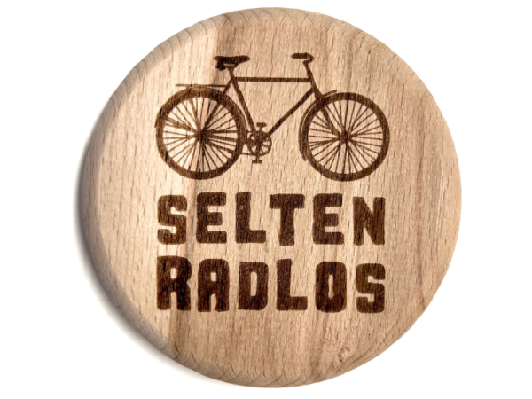 Magnet aus Holz - Motiv: Selten Radlos