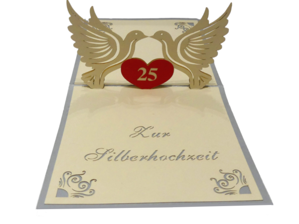Silberne Hochzeit Klappkarte: Silberne Hochzeit