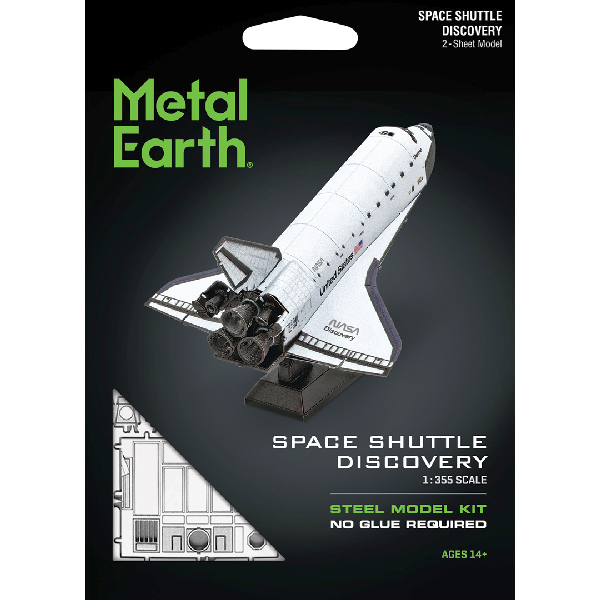 Space Shuttle Discovery, farbig Metall Earth - 3D Metallbausatz - Motiv: Space Shuttle Discovery, farbig